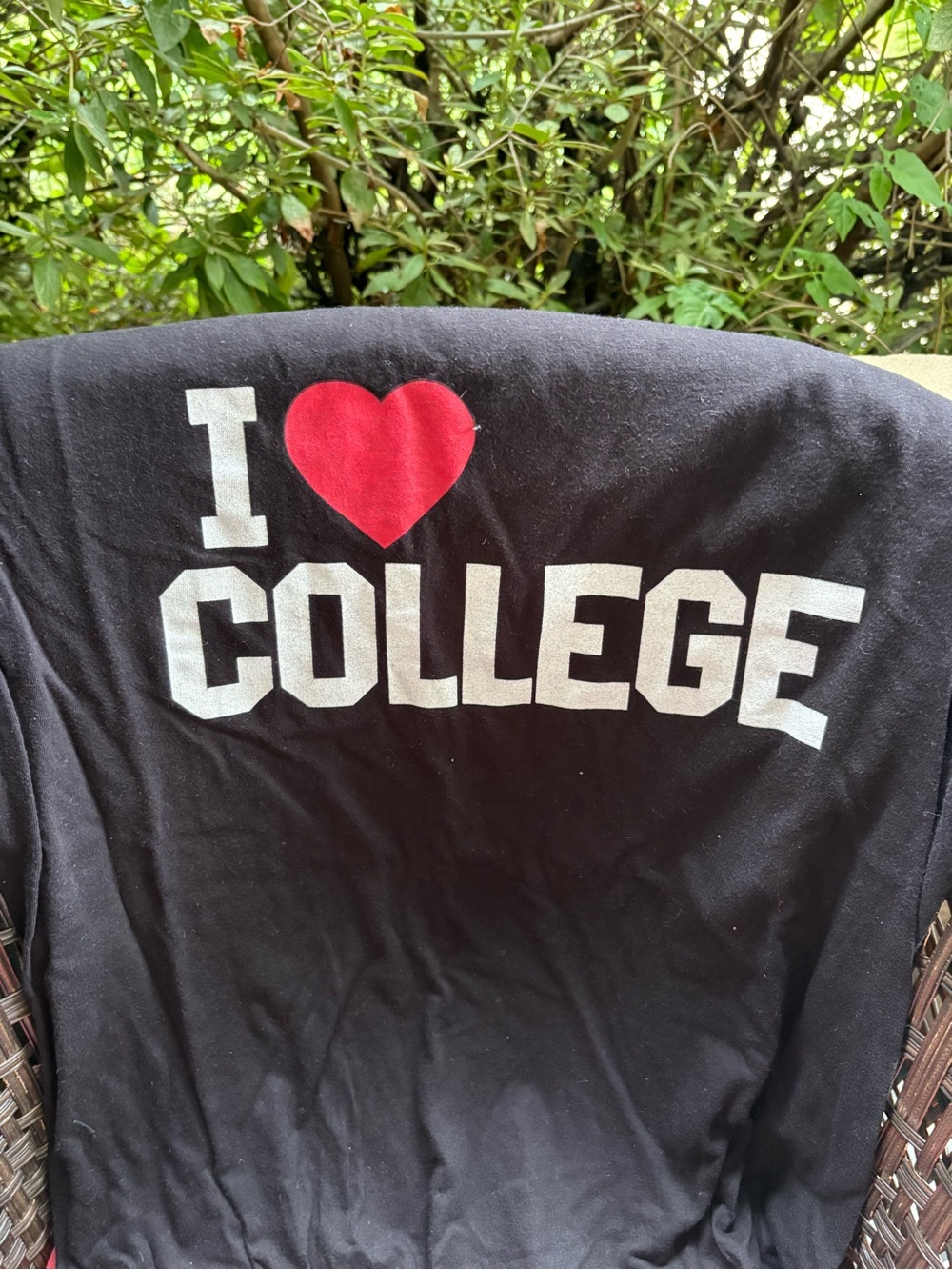 I Heart College Black Graphic TShirt